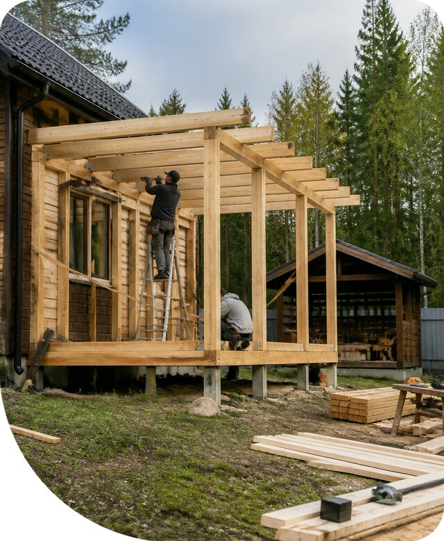 Строительство пристроек и построек на участке в Тамбове